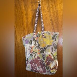 NWT Epice Lost and Found Lilac Floral colorful Bag tote  mesh purse